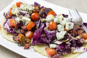 Mixed salad with cheese as a clean eating lunch ideas
