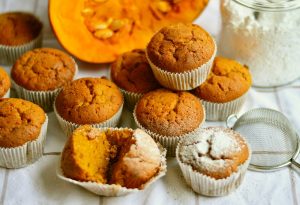 Home-made pumpkin muffins