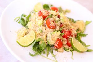 Healthy quinoa salad as clean eating lunch ideas
