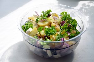 Full salad with potatoes